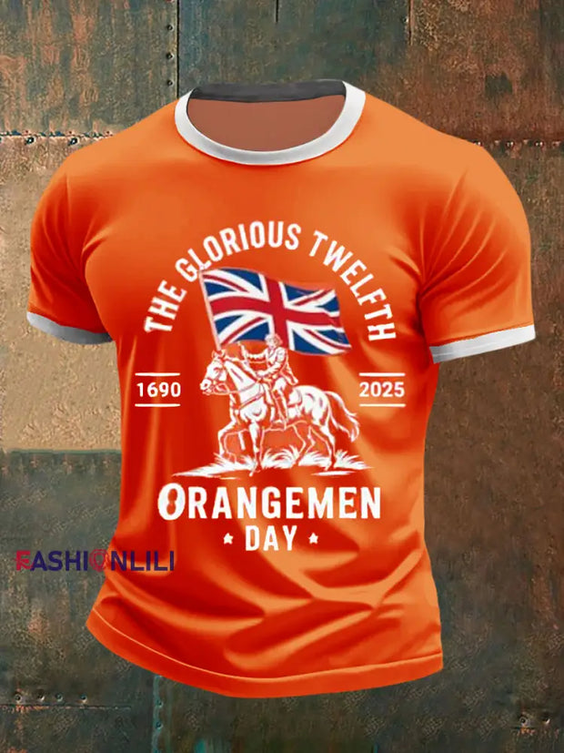 Men’s Glorious Twelfth King William Of Orangemen Day 1690 2025 T-Shirt Orange / S