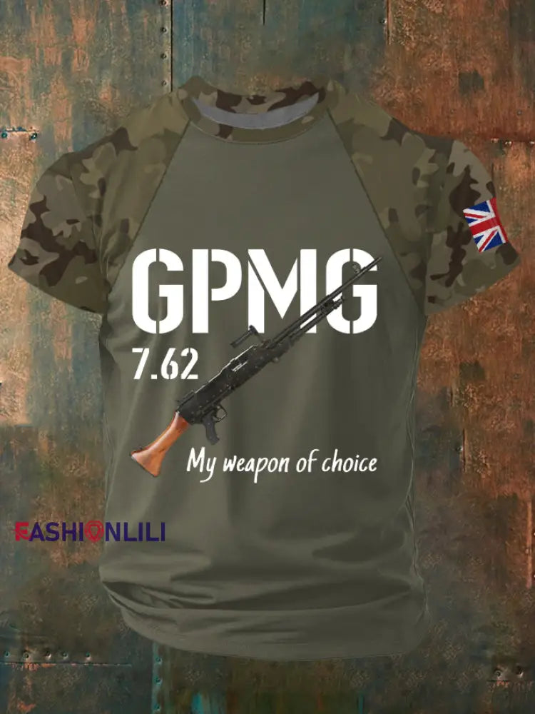 Men’s GPMG My Weapon Of Choiceshort Sleeves T-Shirt Army Green / S