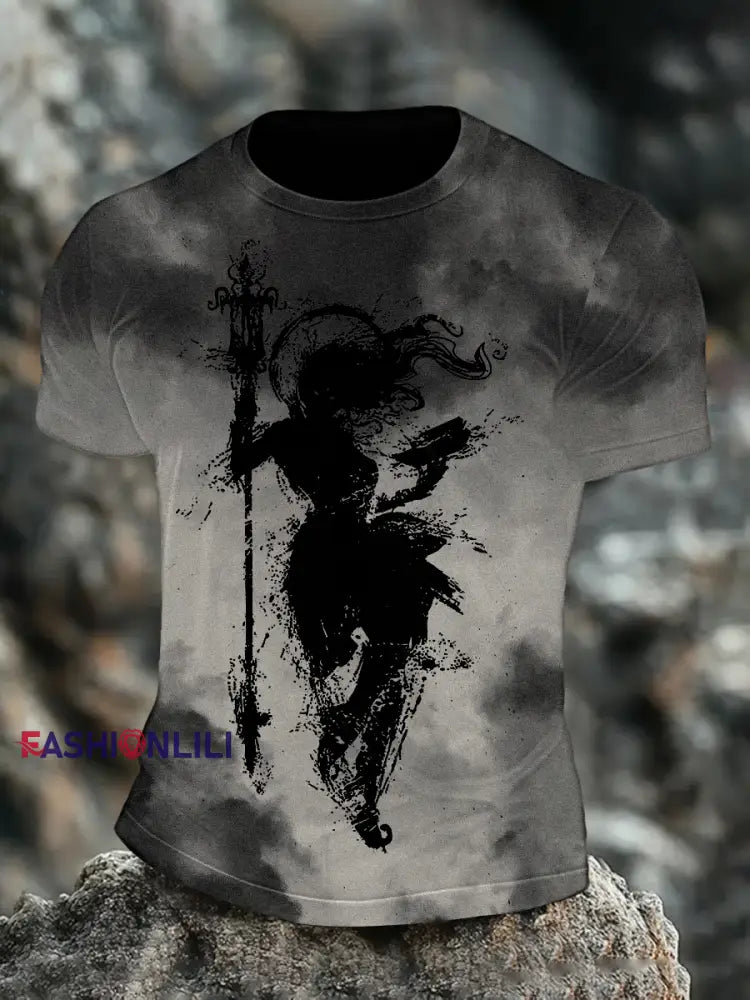 Men’s Halloween Dark Printed T-shirt As picture / S