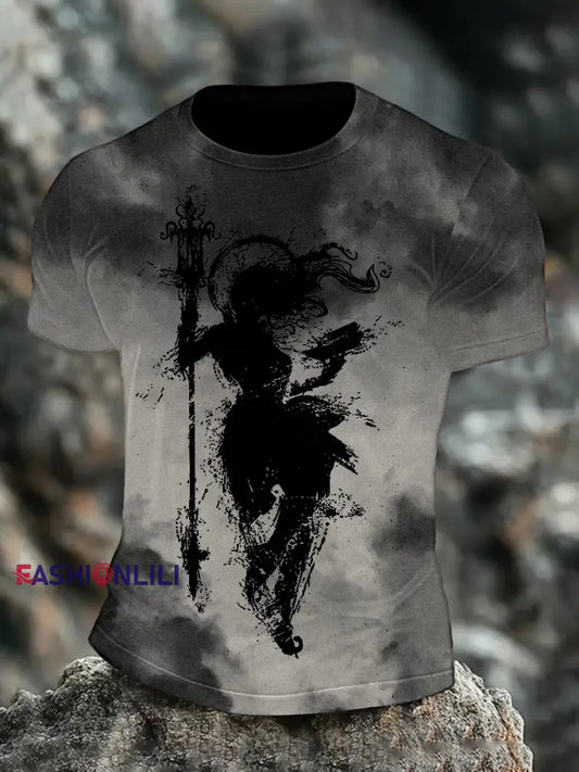 Men’s Halloween Dark Printed T-shirt As picture / S