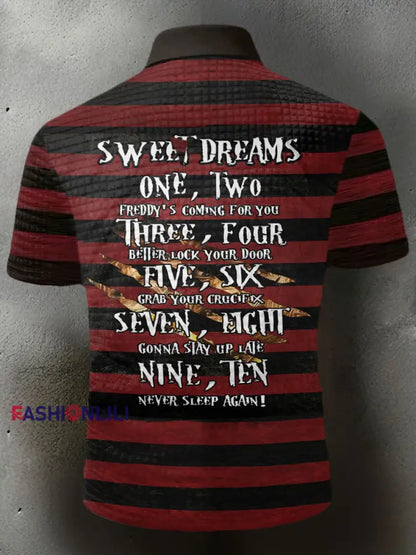 Men’s Halloween Horror Nightmare Printed Casual Tops