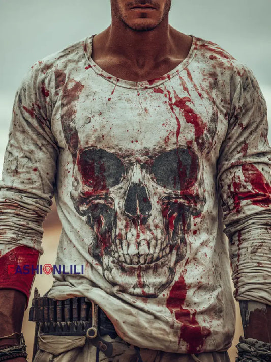 Men’s Halloween Long Sleeve T-Shirt As picture / S