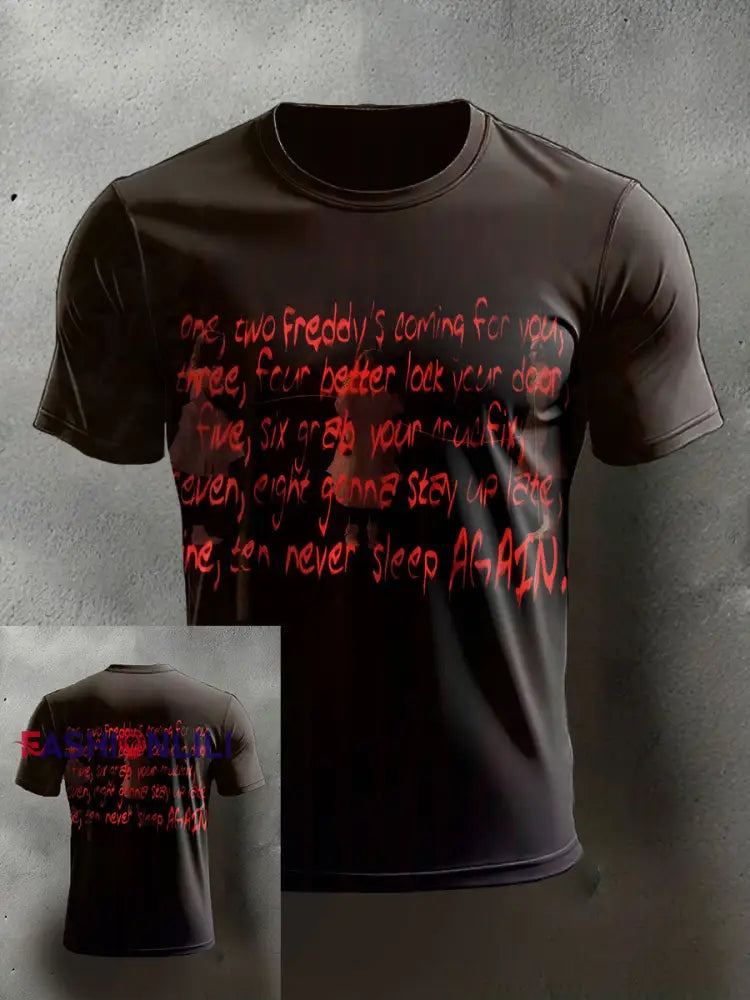 Men’s Halloween short sleeves t-shirt As picture / S