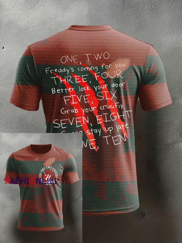 Men’s Halloween short sleeves t-shirt As picture / S
