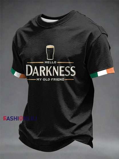 Men’s Hello Darkness My Old Friend t-shirt Black / S