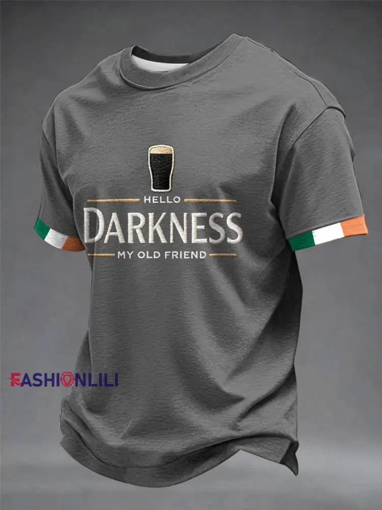 Men’s Hello Darkness My Old Friend t-shirt Gray / S