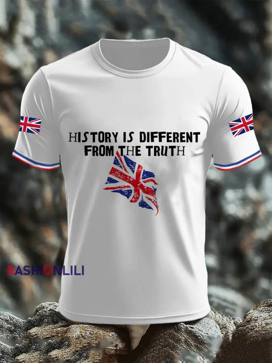 Men’s History Is Different From The Truth Short Sleeves T-shirt White / S
