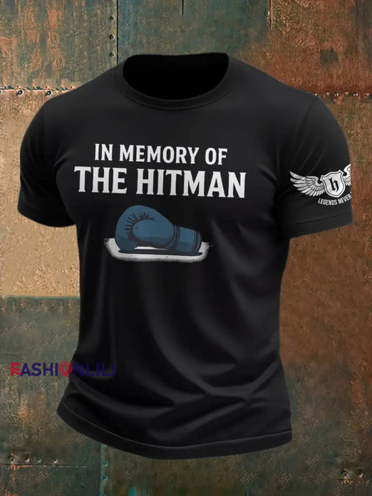 Men’s Hitman Boxing Lover Printed T-shirt Black / S