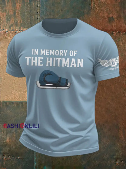 Men’s Hitman Boxing Lover Printed T-shirt Sky Blue / S