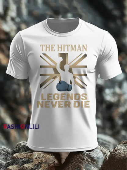 Men’s Hitman Boxing Lover Printed T-shirt White / S