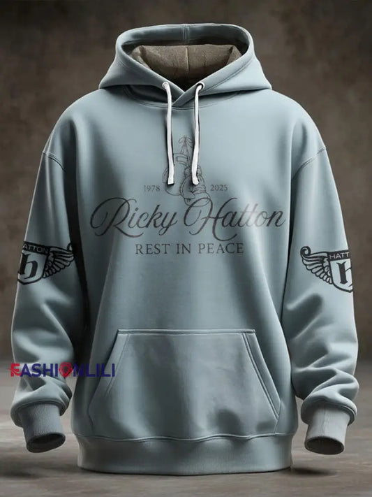 Men’s Hitman Rip Printed Hoodie Sky Blue / S