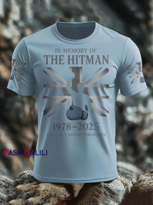 Men’s Hitman Rip Printed T-shirt Sky Blue / S