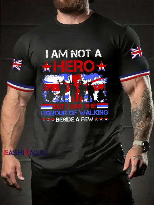 Men’s I Am Not A Hero Short Sleeves T-shirt Black / S