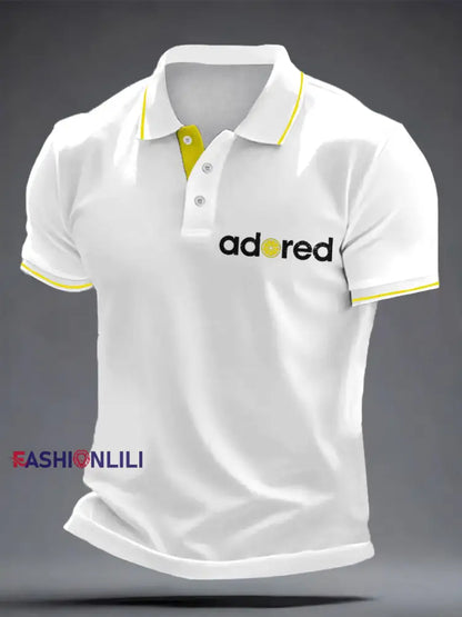 Men’s I Wanna Be Adored Lemon Roses Music Lover Printed Casual Tops White / S