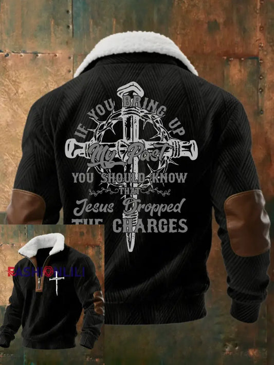 Men’s If You Bring Up My Past-Jesus Dropped The Charges Hoodie Black / S