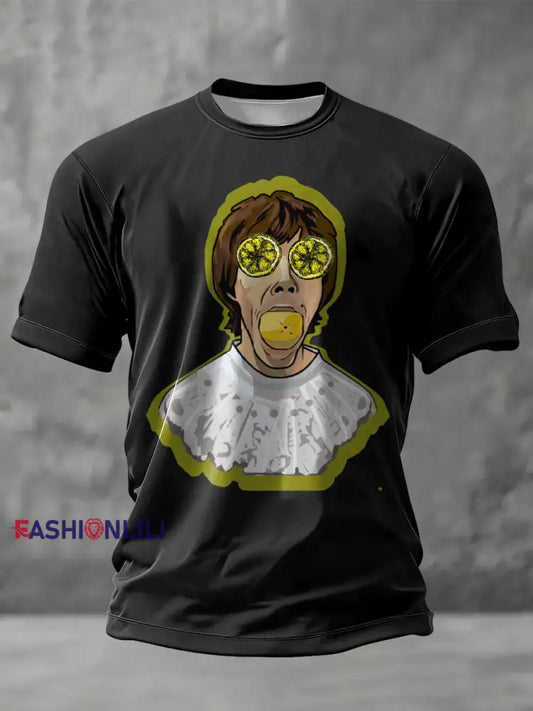 Men’s iLemon Roses Music Lover Printed T-shirt Black / S