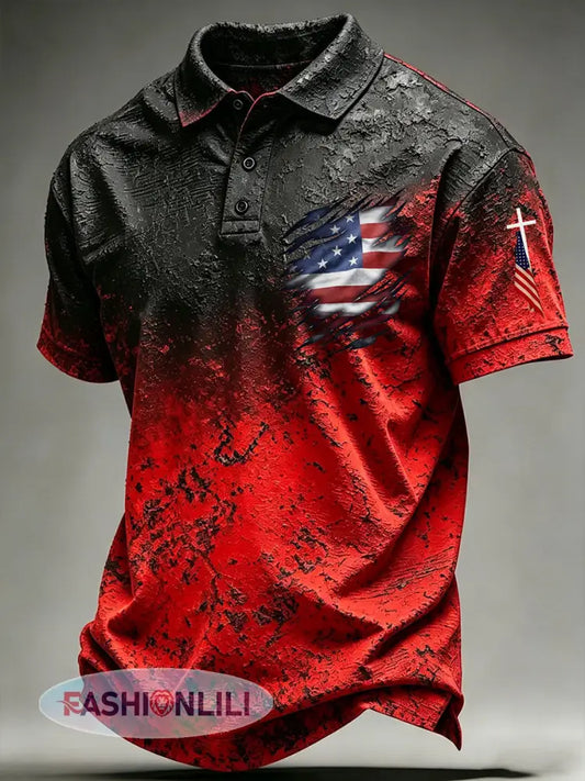Men’s Independence Day Flag Faith T-Shirts - As picture / S