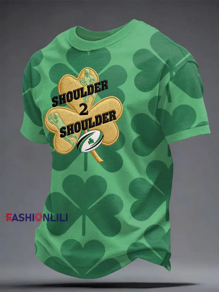 Men’s Ireland Beer Rugby Lover Printed T-Shirt Green / S