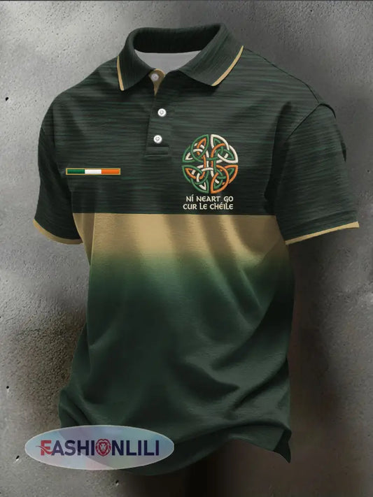 Men’s Ireland Rugby Lover Printed Casual Tops - As picture / S