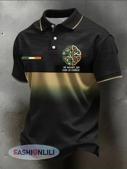 Men’s Ireland Rugby Lover Printed Casual Tops - Black / S