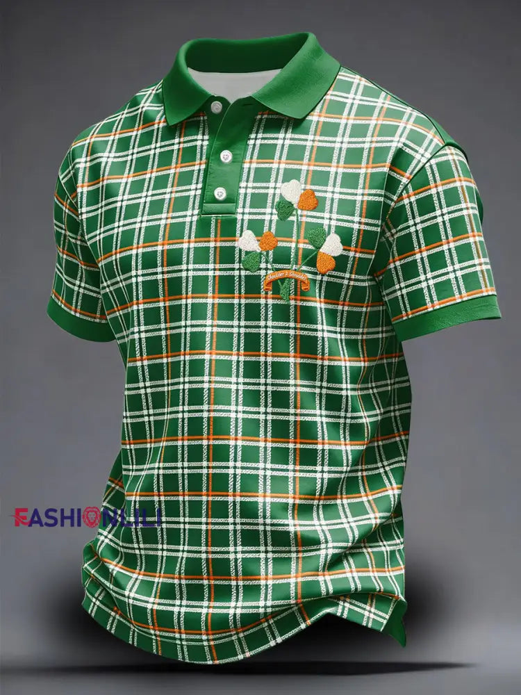 Men’s Ireland Rugby Lover Printed Casual Tops Green / S