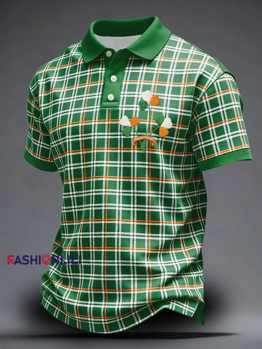 Men’s Ireland Rugby Lover Printed Casual Tops Green / S