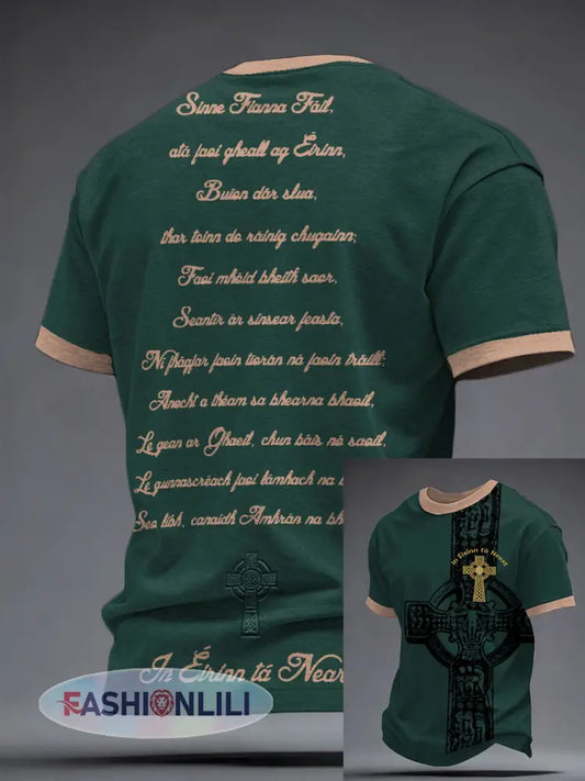 Men’s Ireland Rugby Lover Printed T-shirt - Green / S