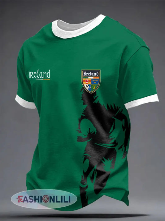 Men’s Ireland Rugby Lover Printed T-shirt - Green / S