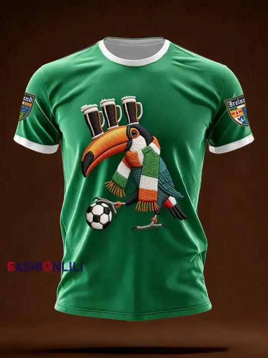 Men’s Ireland Rugby Lover Shamrocks Printed T-shirt Green / S