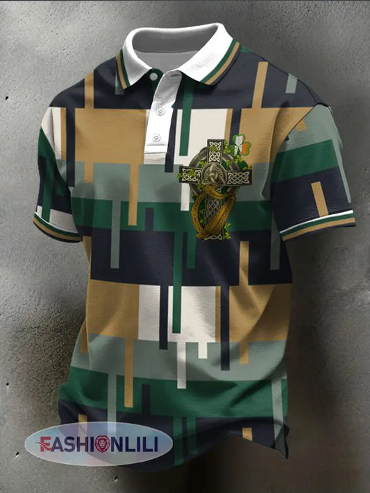Men’s Ireland Rugby Lover Shoulder 2 Shoulder Printed Casual Tops - As picture / S