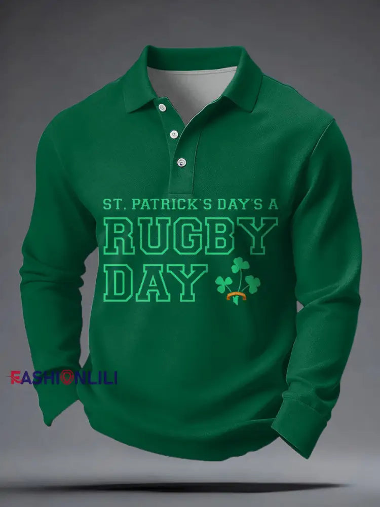 Men’s Ireland Rugby Lover Shouler 2 Shoulder Printed Casual Tops Green / S