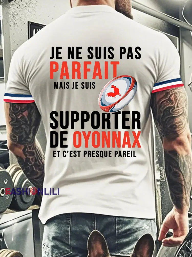 Men’s Je Ne Suis Pas Parfait Mais Je Suis Short Sleeves T-shirt White / S
