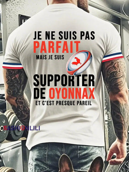 Men’s Je Ne Suis Pas Parfait Mais Je Suis Short Sleeves T-shirt White / S