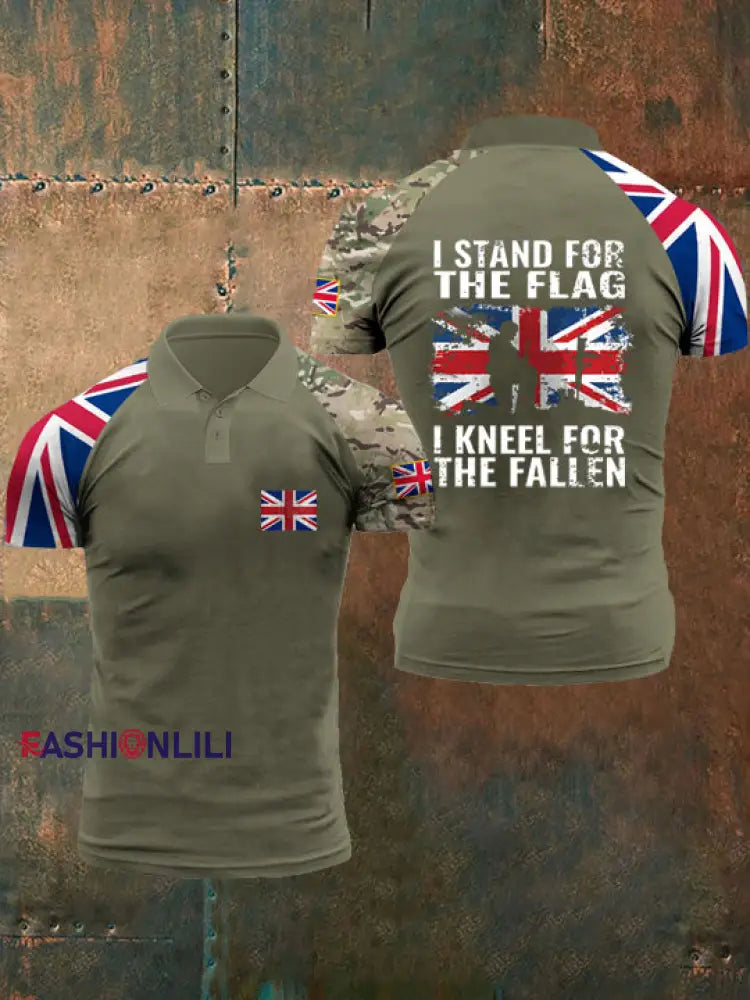 Men’s Kneel For The Fallen T Shirt Army Green / S
