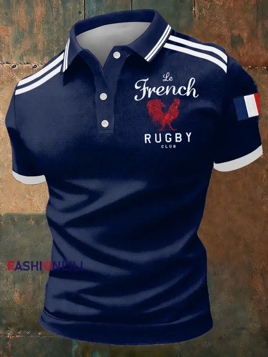 Men’s Le French Rugby Club Shirt Navy Blue / S
