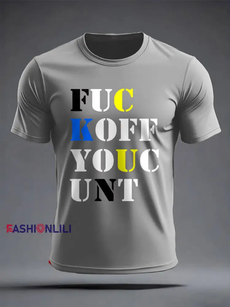 Men’s Lemon Roses Music Lover Printed T-shirt Light Gray / S