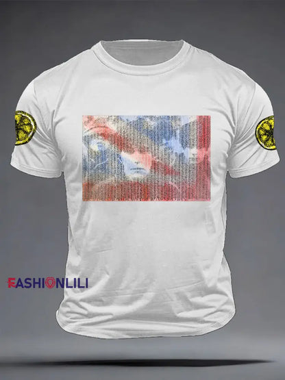 Men’s Lemon Roses Music Lover Printed T-shirt White / S