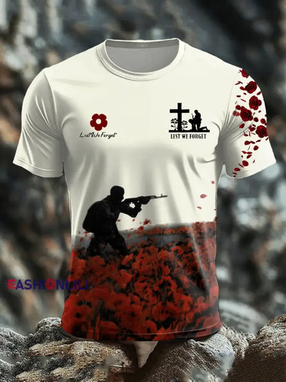 Men’s Lest We Forget Printed short sleeves t-shirt