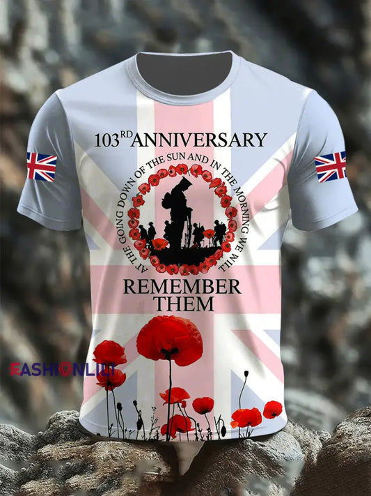 Men’s Lest We Forget Short Sleeves T-shirt As picture / S