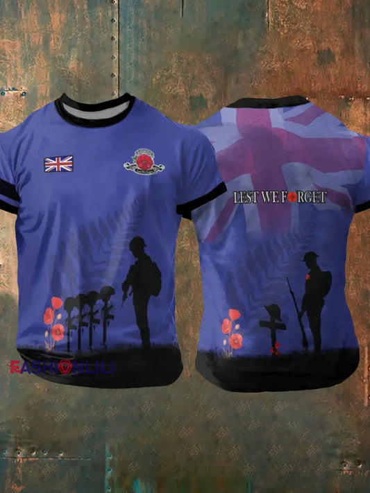 Men’s LEST WE FORGET short sleeves t-shirt Black / S