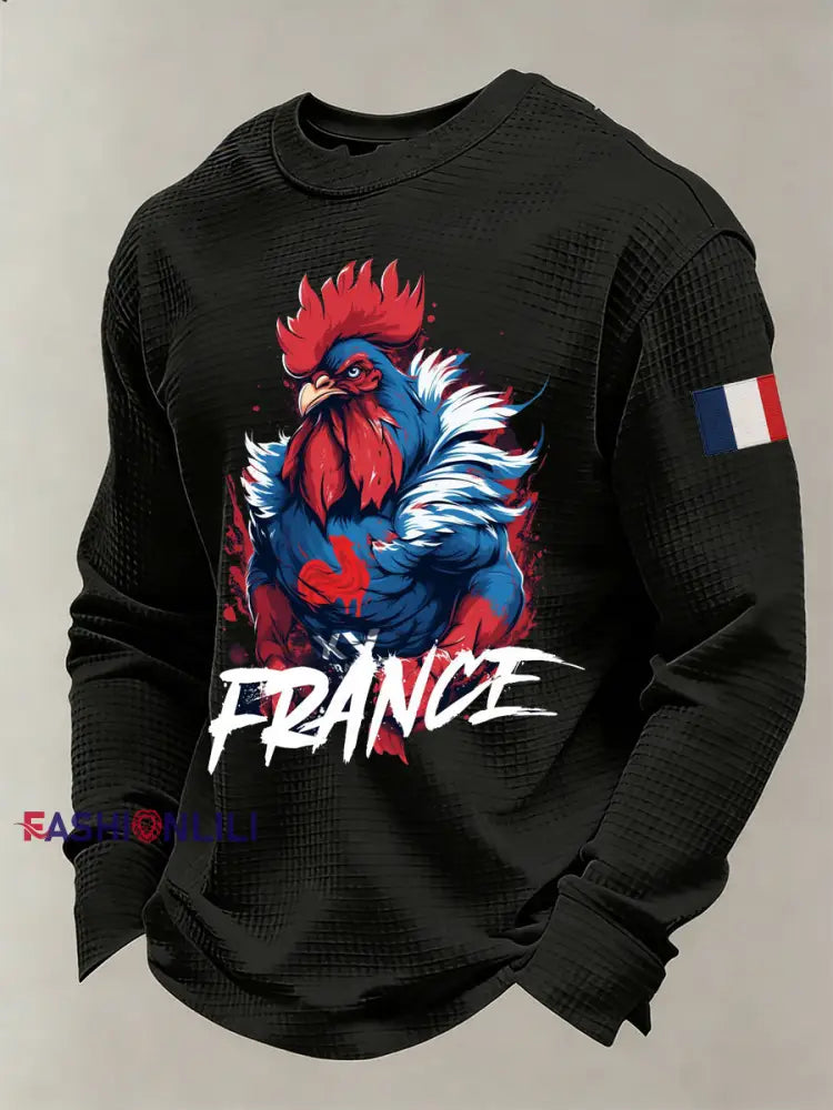 Men’s Long-Sleeved Shirt With French Rugby-Inspired Print A / S