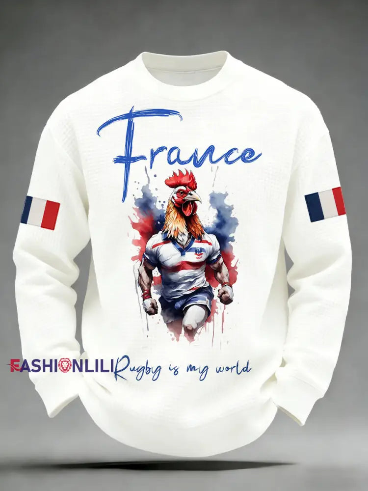 Men’s Long-Sleeved Shirt With French Rugby-Inspired Print A / S