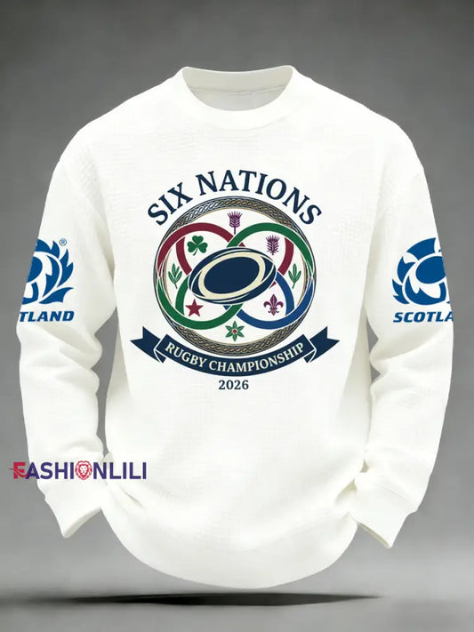 Men’s Long-Sleeved Shirt With Scottish Rugby-Inspired Print A / S