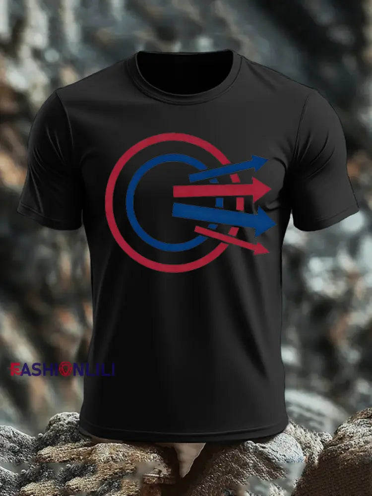 Men’s Mod T-shirt worn by Paul Weller the Jam imitation cotton short-sleeved T-shirt Black / S