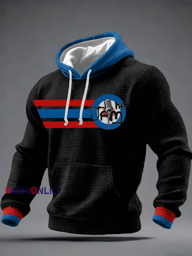 Men’s Modfather UK Music Mods Lover Checkered Cotton Hoodie Black / S