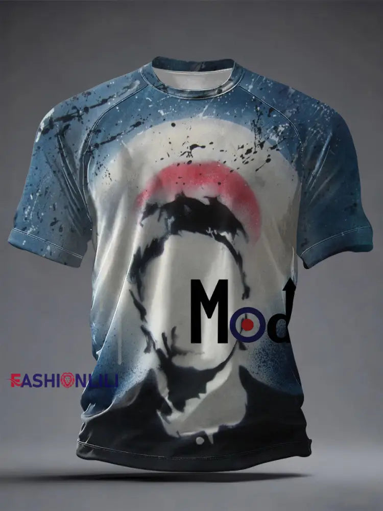 Men’s Modfather UK Music Mods Lover Printed T-shirt As picture / S