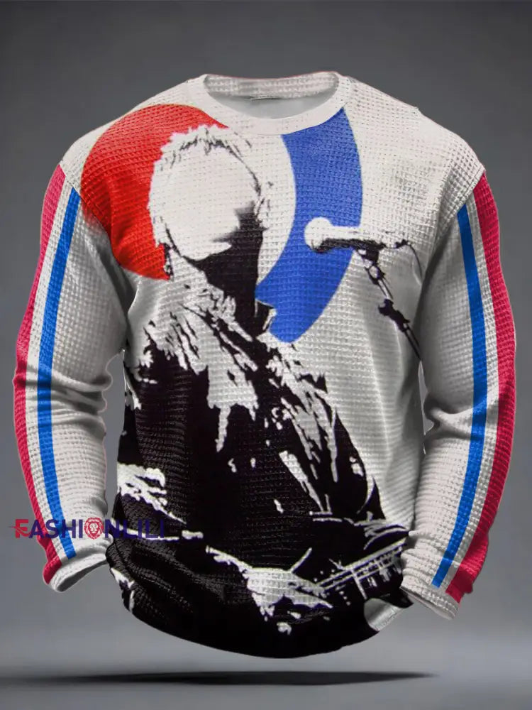 Men’s Modfather UK Music Mods Lover Printed Waffle Tops As picture / S