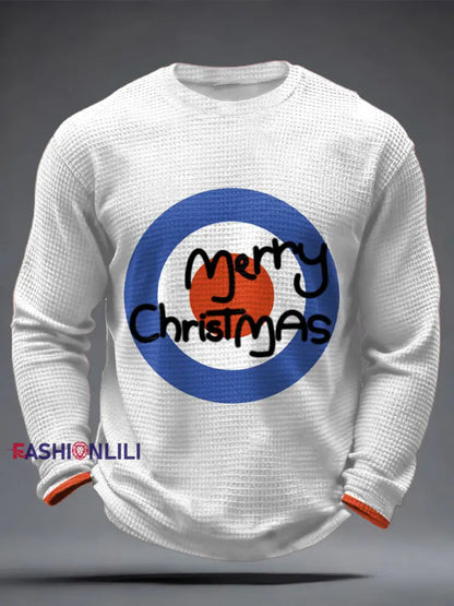 Men’s Modfather UK Music Mods Lover Printed Waffle Tops White / S