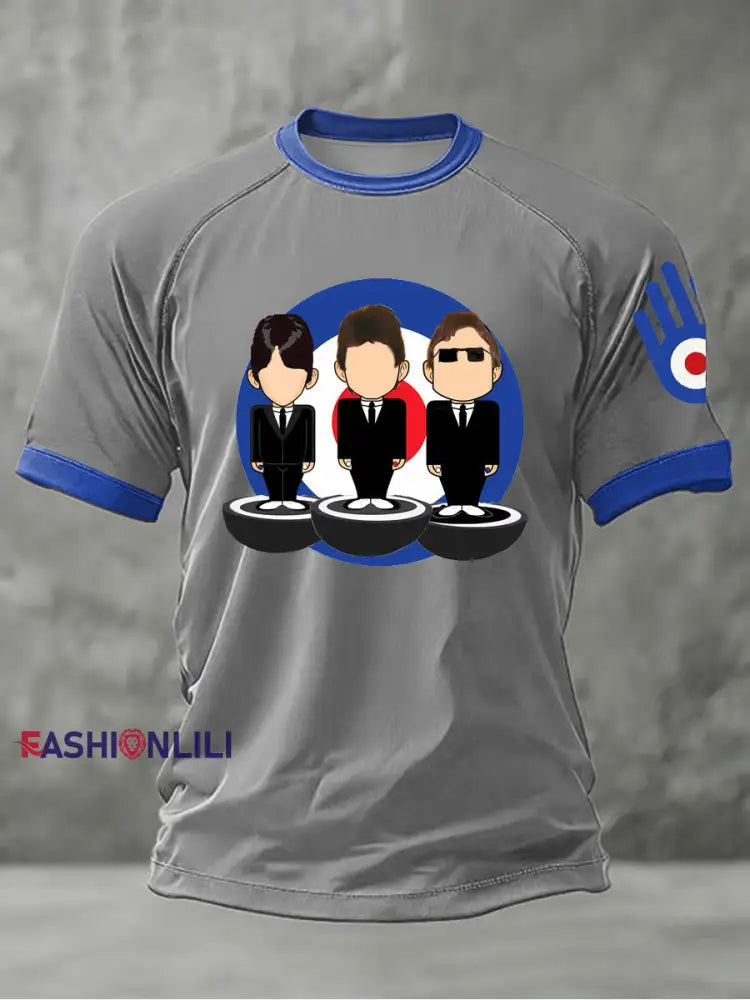 Men’s Modfather UK Music Mods Lover short sleeve t-shirt Gray / S