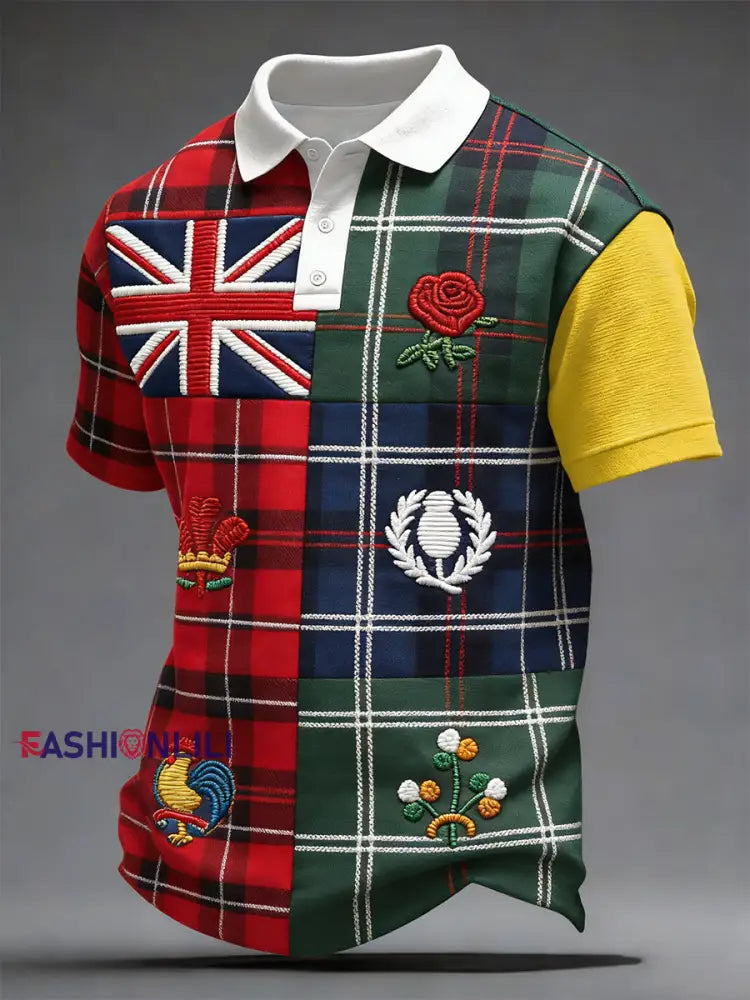 Men’s Nations of Rugby Lover Printed Casual Tops A / S